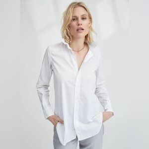 Frank & Eileen Grayson White Button-Up Women's Top XS
